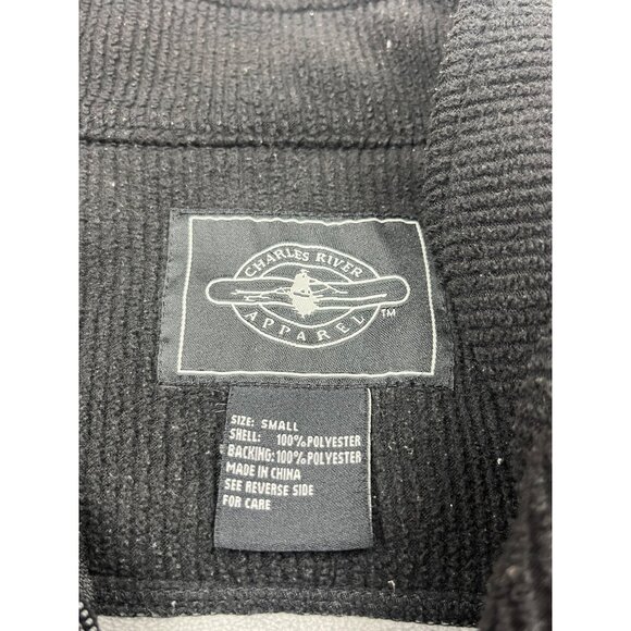 Ohio University Mens Small Black Charles River Apparel 1/4 Zip Pullover Sweater - Picture 3 of 9